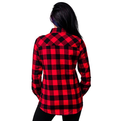 red black plaid womens shirt